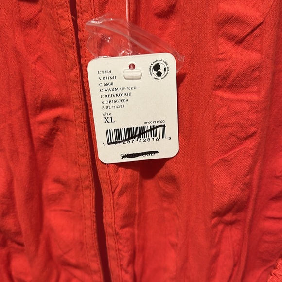 Free People Natalya Solid Midi Dress in Warm Up Red - Picture 8 of 8